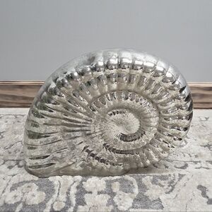 Pottery Barn Lit Frosted Glass Sea Shell
